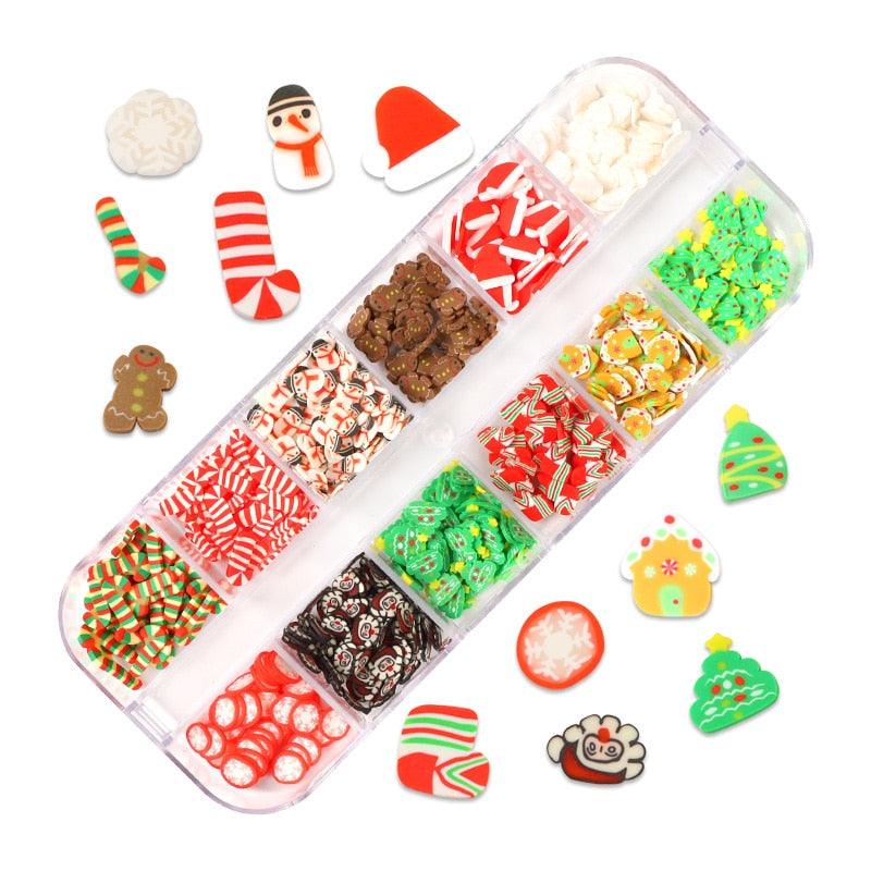 Glitter 3D Nail Art Variado
