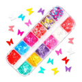 Glitter 3D Nail Art Variado