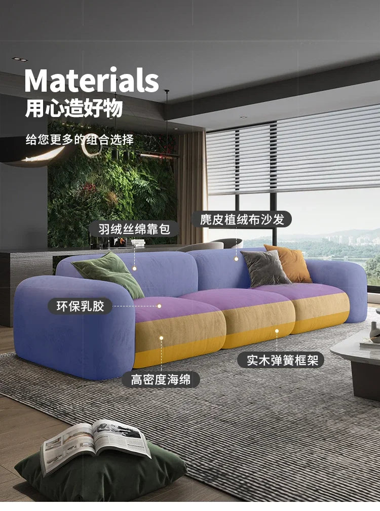 Sofá-cama moderno de 3 lugares para sala de estar, espuma XXL