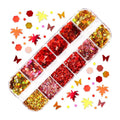 Glitter 3D Nail Art Variado