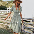 Vestido V-neck Ruffles 2023