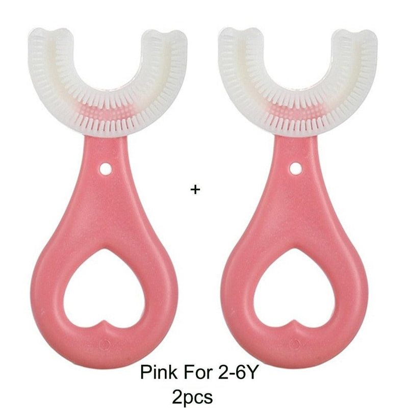 Escova de Dentes Infantil U-Shaped 360 Graus