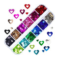 Glitter 3D Nail Art Variado