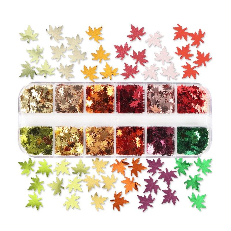 Glitter 3D Nail Art Variado