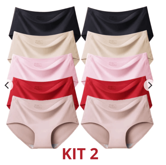Kit Calcinhas Seda Serena™ [PAGUE 5 LEVE 10]