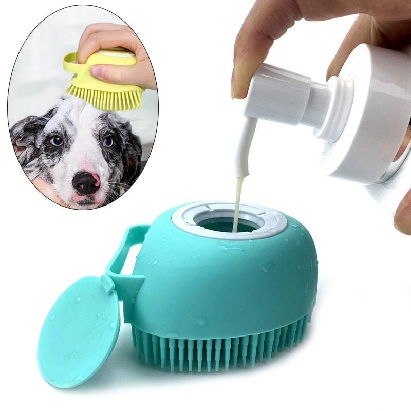 Luva de Massagem e Escovação para Banho de Cães e Gatos