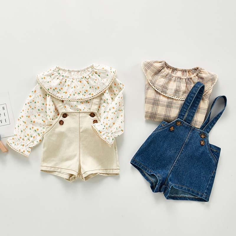 Macacão Jeans de Primavera/Outono para Bebês