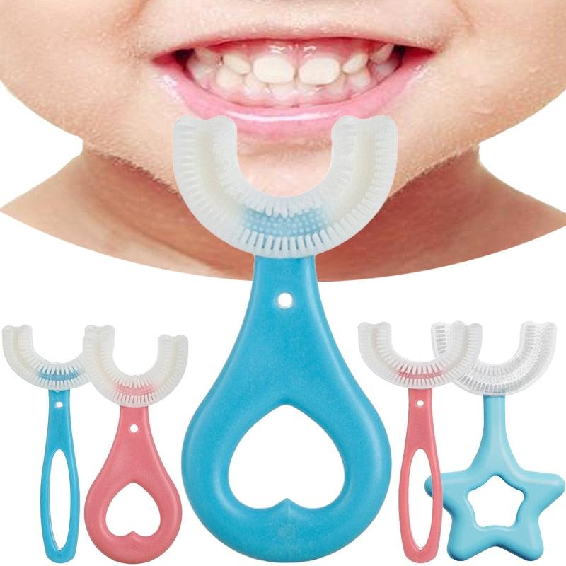 Escova de Dentes Infantil U-Shaped 360 Graus