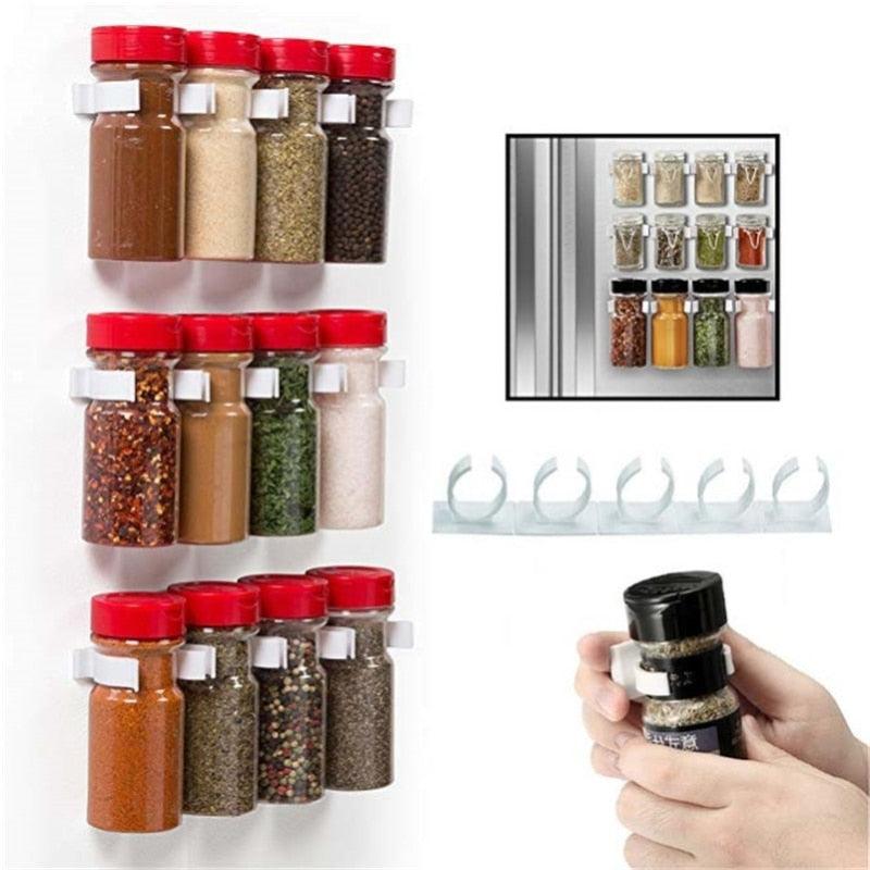 Suporte de Frascos de Tempero para Cozinha