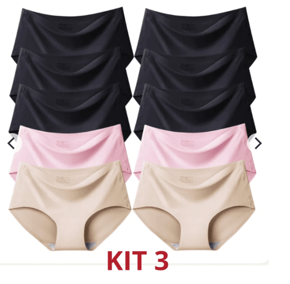 Kit Calcinhas Seda Serena™ [PAGUE 5 LEVE 10]